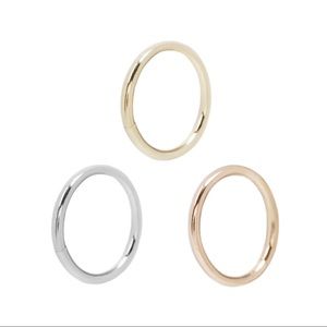 BUDDHA JEWELRY SOLID GOLD 18G SEAM RING